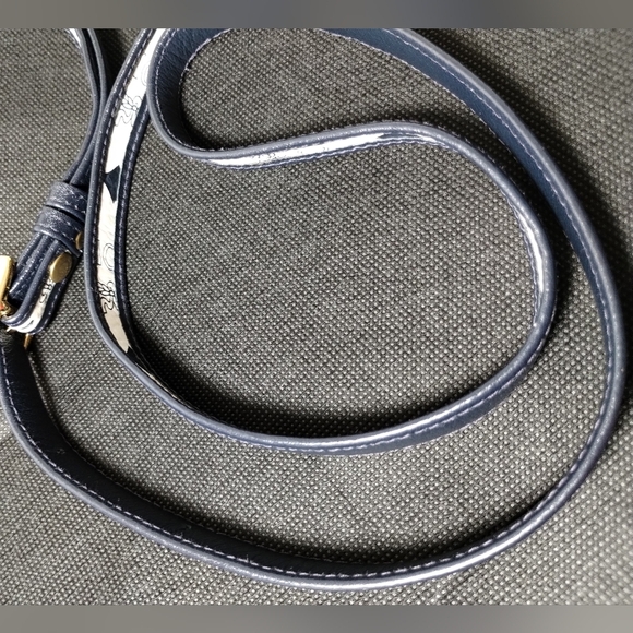 MCM Blue & White Crossbody Leather Patricia Handbag - Picture 17 of 17